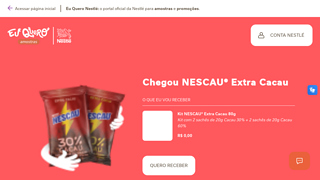 Chegou As Amostras Grtis De Nescau Extra Cacau Da Nestl